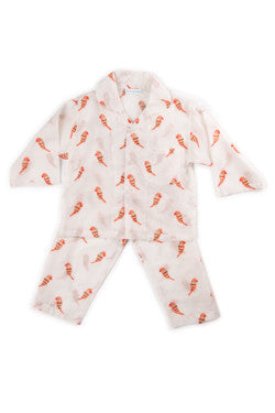 Rose Bird Cotton Pajama Set